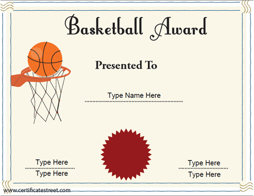 10 Basketball Sports Certificates | Certificate Templates intended for Best 7 Basketball Achievement Certificate Editable Templates