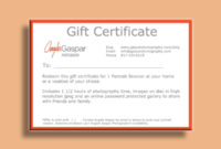 10+ Best Photography Gift Certificate Examples & Templates inside Fresh Photography Session Gift Certificate