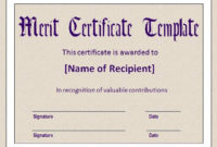 10+ Merit Certificate Templates | Word, Excel & Pdf regarding Fresh Merit Award Certificate Templates