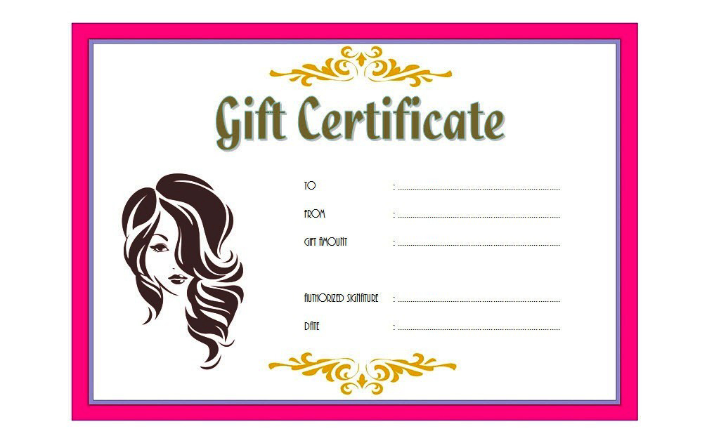 10+ Salon Gift Certificate Template Free Printable Designs inside Hair Salon Gift Certificate Templates