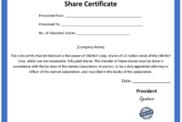 10+ Share Certificate Templates | Word, Excel & Pdf intended for Unique Share Certificate Template Pdf