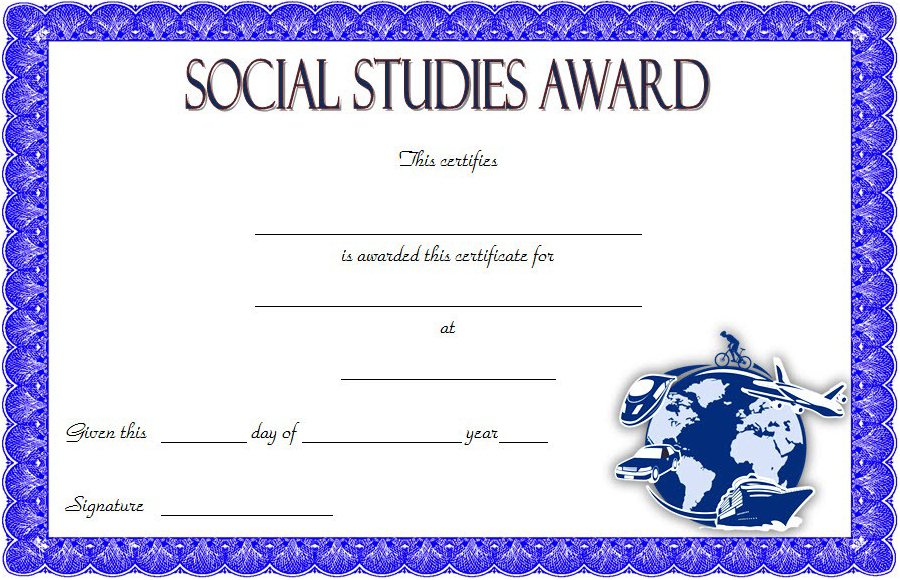 10+ Social Studies Certificate Templates Free Download inside New Editable Certificate Social Studies