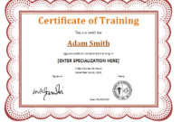 10+ Training Certificate Templates | Word, Excel & Pdf throughout Training Certificate Template Word Format