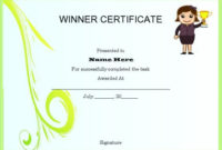 10+ Winner Certificate Templates | Free Printable Word & Pdf throughout Winner Certificate Template