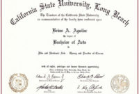 11+ Degree Certificate Templates | Free Printable Word & Pdf in Fake Diploma Certificate Template