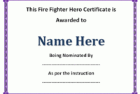 11+ Firefighter Certificate Templates | Free Printable Word in Best Firefighter Training Certificate Template