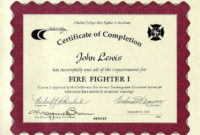 11+ Firefighter Certificate Templates | Free Printable Word in Firefighter Certificate Template