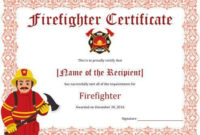 11+ Firefighter Certificate Templates | Free Printable Word inside Fresh Firefighter Certificate Template Ideas