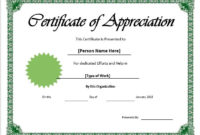 11 Free Appreciation Certificate Templates – Word Templates inside Thanks Certificate Template
