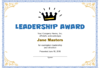 11+ Free Leadership Certificate Templates – Blue Layouts in Quality Leadership Certificate Template Designs