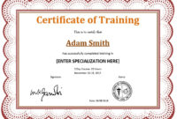 11 Free Sample Training Certificate Templates – Printable pertaining to Training Course Certificate Templates