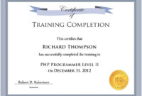 11 Free Sample Training Certificate Templates – Printable throughout Template For Training Certificate