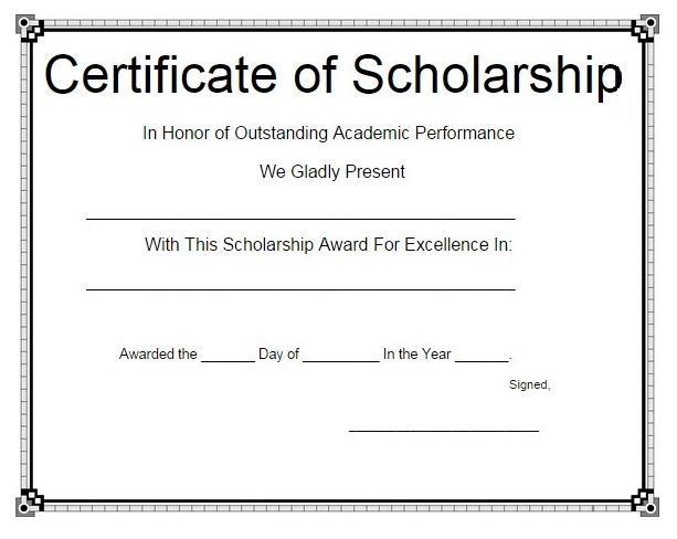 11+ Scholarship Certificate Templates | Free Word &amp;amp; Pdf Samples regarding 10 Scholarship Award Certificate Editable Templates