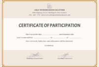 12+ Certificate Of Participation Templates | Free Printable throughout Unique Templates For Certificates Of Participation