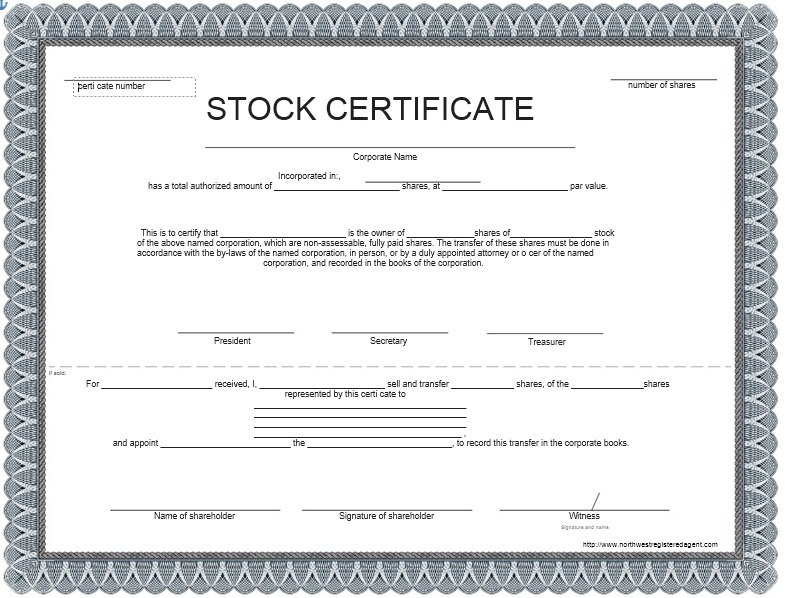 12 Free Sample Stock Shares Certificate Templates in Unique Share Certificate Template Pdf