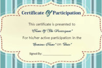 12 Ready To Use Sample Certificate Templates Of with Best Sample Certificate Of Participation Template