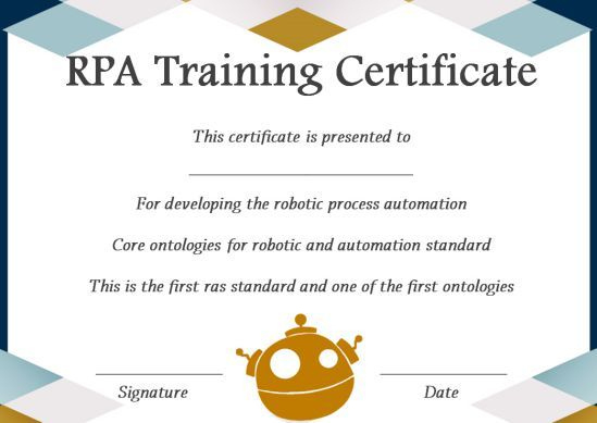 12+ Robotics Certificate Templates For Training Institutes regarding New Robotics Certificate Template