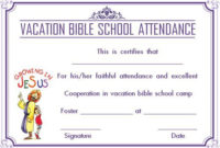 12+ Vbs Certificate Templates For Students Of Bible School inside Quality Vbs Certificate Template