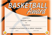 13 Free Sample Basketball Certificate Templates – Printable intended for Basketball Certificate Templates