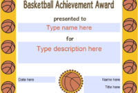 13 Free Sample Basketball Certificate Templates – Printable pertaining to Basketball Certificate Template Free 13 Designs