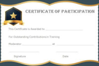 13+ Training Participation Certificate Templates – Free with regard to Participation Certificate Templates Free Download
