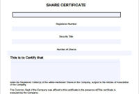 14+ Share Certificate Templates | Free Printable Word & Pdf for Fresh Template For Share Certificate