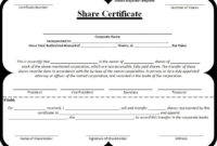 14+ Share Certificate Templates | Free Printable Word & Pdf intended for Blank Share Certificate Template Free