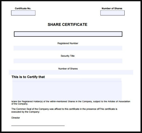 14+ Share Certificate Templates | Free Word &amp;amp; Pdf Samples intended for Quality Blank Share Certificate Template Free