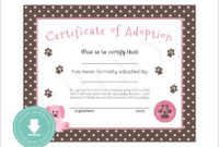 15+ Adoption Certificate Templates | Free Printable Word for Pet Adoption Certificate Editable Templates