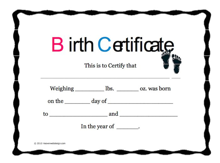 15 Birth Certificate Templates (Word &amp;amp; Pdf) - Free Template regarding Fresh Novelty Birth Certificate Template