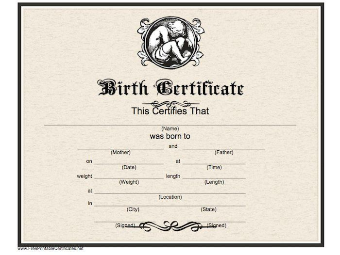 15 Birth Certificate Templates (Word &amp;amp; Pdf) - Template Lab regarding Fake Birth Certificate Template