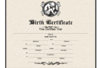 15 Birth Certificate Templates (Word & Pdf) – Template Lab with regard to New Birth Certificate Fake Template