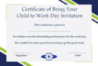 15 +Bring Your Child To Work Day Certificates: Easy To Print pertaining to Best Certificate For Take Your Child To Work Day