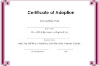 15+ Free Printable Real & Fake Adoption Certificate Templates inside Quality Blank Adoption Certificate Template
