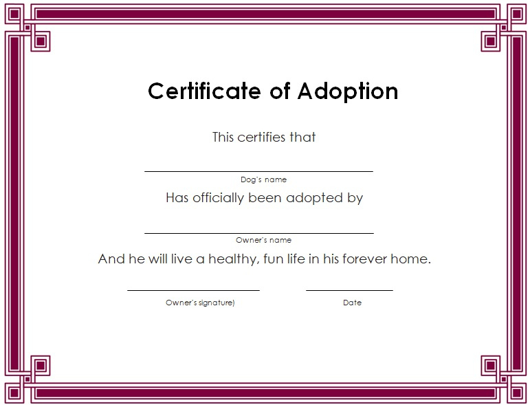 15+ Free Printable Real &amp;amp; Fake Adoption Certificate Templates with regard to Child Adoption Certificate Template Editable