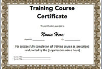 15 Training Certificate Templates - Free Download for Training Course Certificate Templates