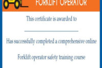 15+Forklift Certification Card Template For Training pertaining to Best Forklift Certification Template