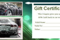 16 Personalized Auto Detailing Gift Certificate Templates with regard to Automotive Gift Certificate Template