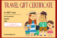 17+ Travel Gift Certificate Template Ideas Free pertaining to Best Travel Certificates 10 Template Designs 2019 Free