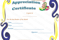 18 Appreciation Certificate Template (School, Certificate Of with Children'S Certificate Template