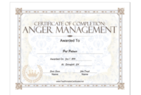 18 Free Certificate Of Completion Templates | Utemplates intended for Anger Management Certificate Template Free