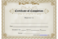 18 Free Certificate Of Completion Templates | Utemplates intended for Free Certificate Of Completion Template Word