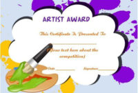20 Art Certificate Templates (To Reward Immense Talent In in Free Art Certificate Templates