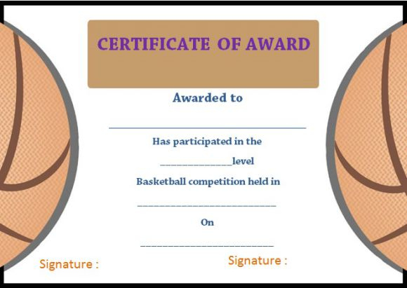 20+ Basketball Camp Certificates That Will Make Your Team in Basketball Camp Certificate Template