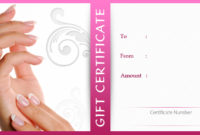 20 | Gift Certificate Templates | Gift Certificate Factory inside Nail Salon Gift Certificate