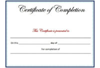 21+ Certificate Of Completion Templates | Free Word & Pdf in Free Certificate Of Completion Template Word