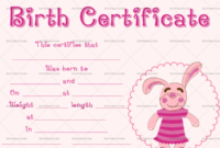 22+ Birth Certificate Templates – Editable & Printable Designs in Rabbit Birth Certificate Template Free 2019 Designs
