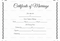22+ Editable Marriage Certificate Templates (Word And Pdf inside Quality Certificate Of Marriage Template