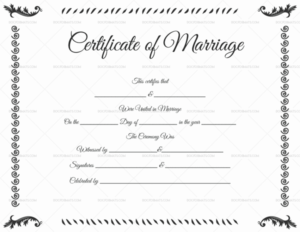 22+ Editable Marriage Certificate Templates (Word And Pdf inside Quality Marriage Certificate Editable Template