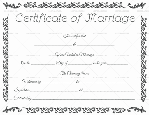 22+ Editable Marriage Certificate Templates (Word And Pdf pertaining to Marriage Certificate Editable Template